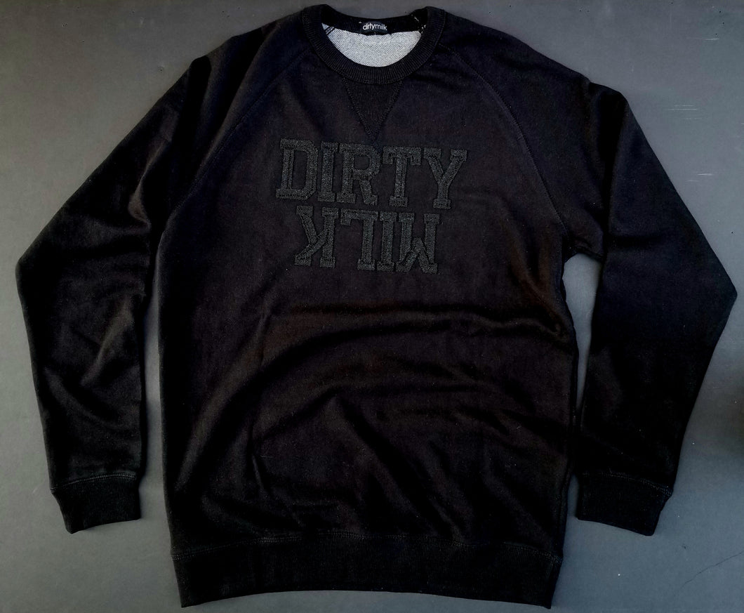 Caviar Script Crew Sweat Black